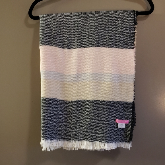 Isaac Mizrahi Striped Blanket Scarf - Picture 1 of 15